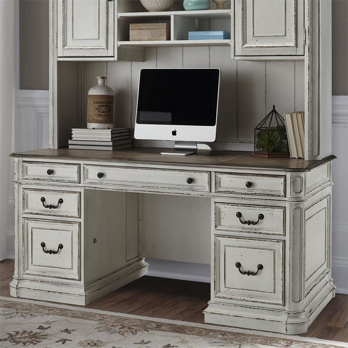 Liberty Magnolia Manor Credenza in Antique White