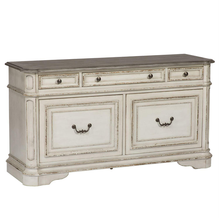 Liberty Magnolia Manor Credenza in Antique White