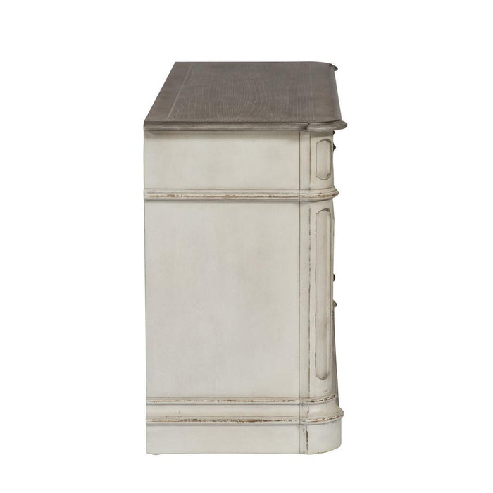 Liberty Magnolia Manor Credenza with Hutch in Antique White - Furniture Max (Falls Church,VA) *