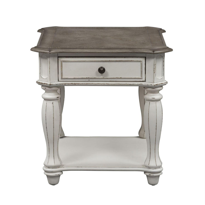 Liberty Magnolia Manor End Table in Antique White - Furniture Max (Falls Church,VA) *