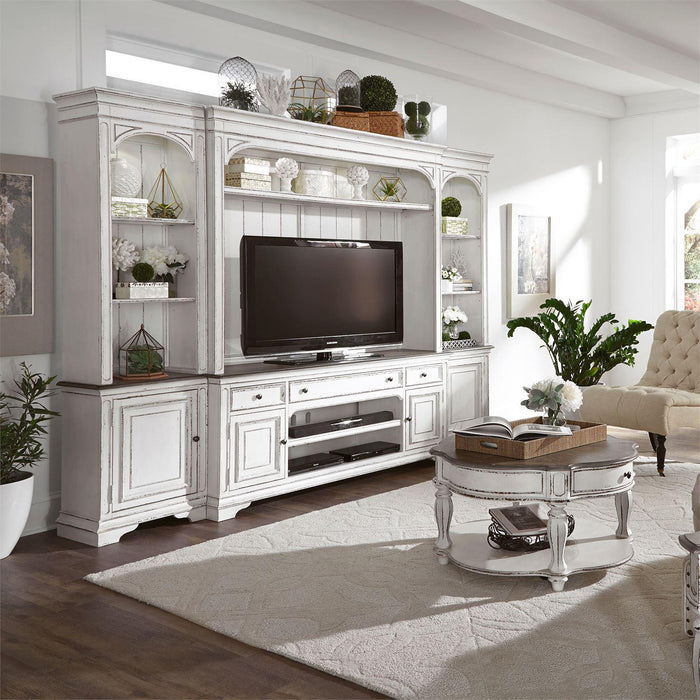 Liberty Magnolia Manor Entertainment Center with Piers in Antique White - Furniture Max (Falls Church,VA) *