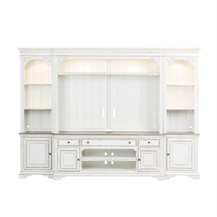 Liberty Magnolia Manor Entertainment Center with Piers in Antique White - Furniture Max (Falls Church,VA) *