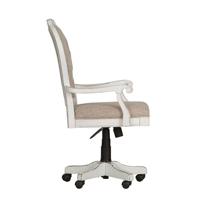 Liberty Magnolia Manor Jr Executive Desk Chair in Antique White - Furniture Max (Falls Church,VA) *