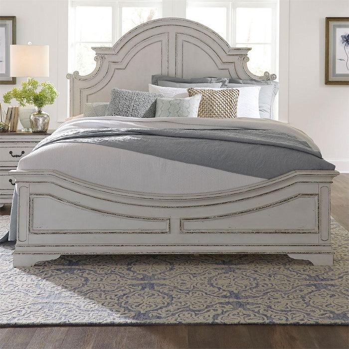 Liberty Magnolia Manor Queen Panel Bed in Antique White - Furniture Max (Falls Church,VA) *