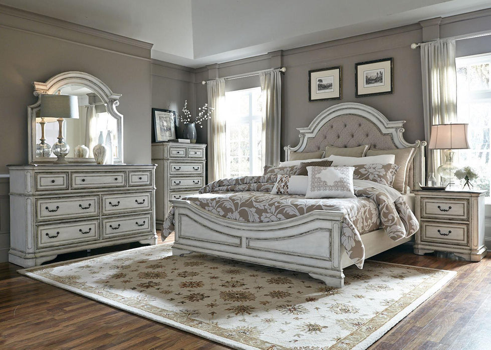 Liberty Magnolia Manor Queen Upholstered Bed in Antique White - Furniture Max (Falls Church,VA) *