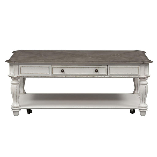 Liberty Magnolia Manor Rectangular Cocktail Table in Antique White - Furniture Max (Falls Church,VA) *