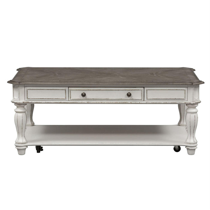 Liberty Magnolia Manor Rectangular Cocktail Table in Antique White - Furniture Max (Falls Church,VA) *