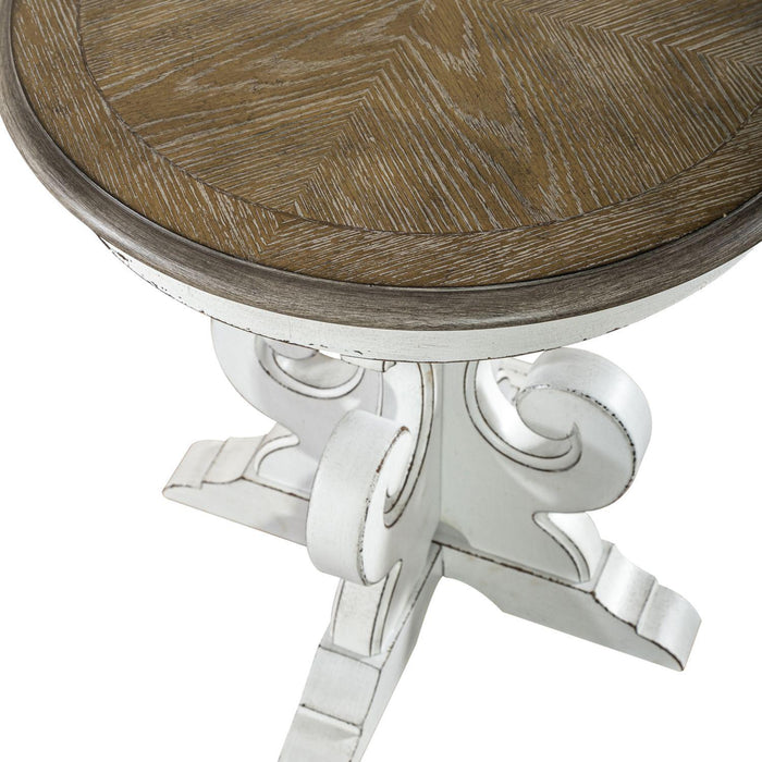 Liberty Magnolia Manor Round End Table in Antique White - Furniture Max (Falls Church,VA) *