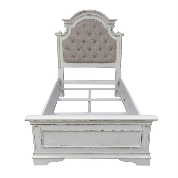 Liberty Magnolia Manor Twin Upholstered Bed in Antique White
