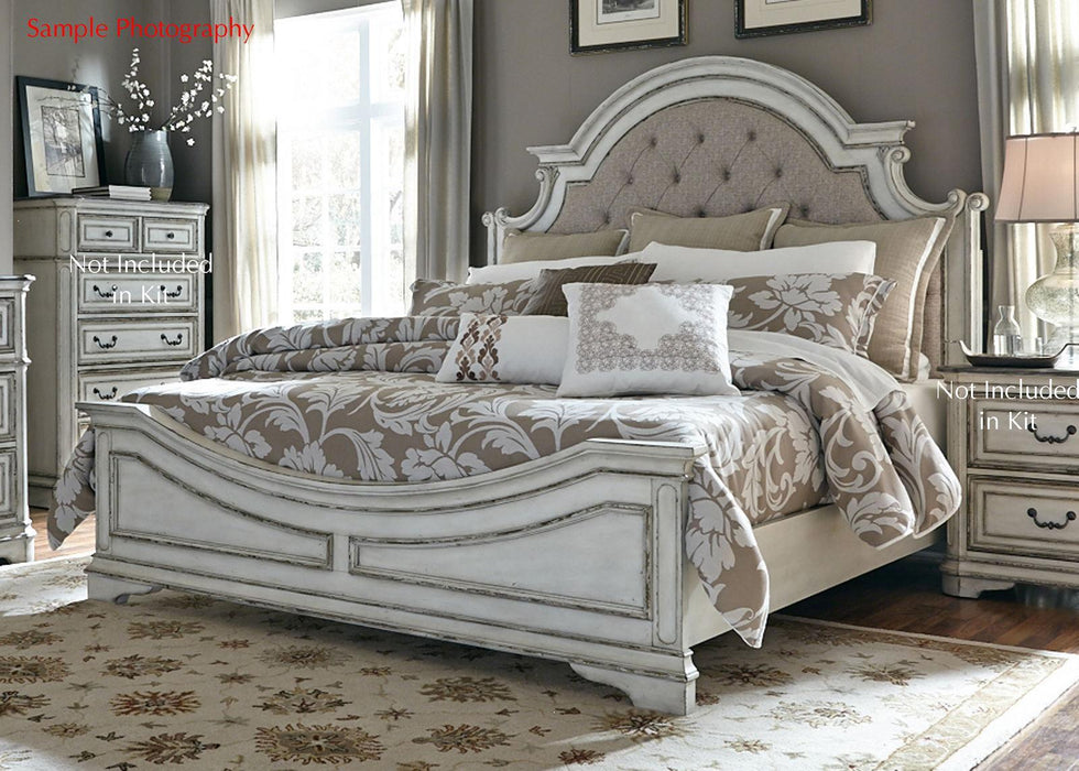 Liberty Magnolia Manor Queen Upholstered Bed in Antique White