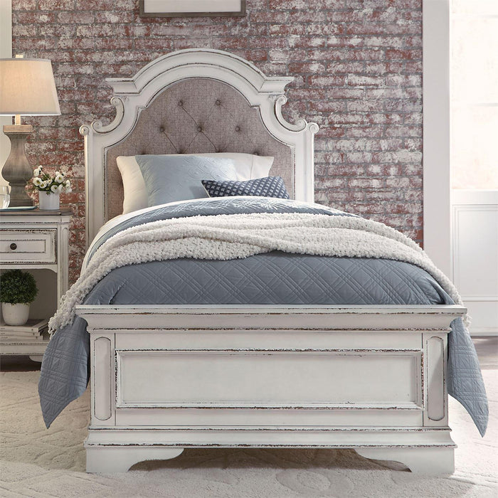 Liberty Magnolia Manor Twin Upholstered Bed in Antique White - Furniture Max (Falls Church,VA) *
