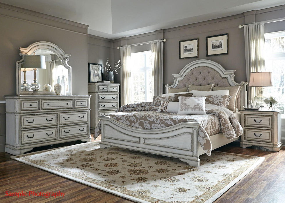 Liberty Magnolia Manor Twin Upholstered Bed in Antique White