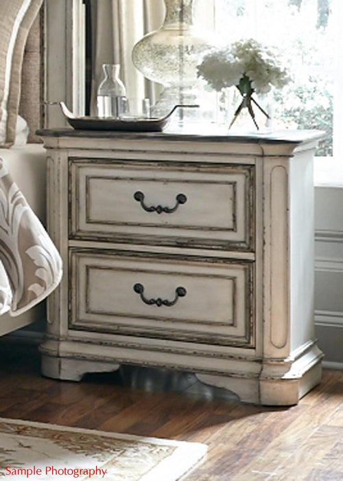 Liberty Magnolia Manor Two Drawer Nightstand in Antique White - Furniture Max (Falls Church,VA) *