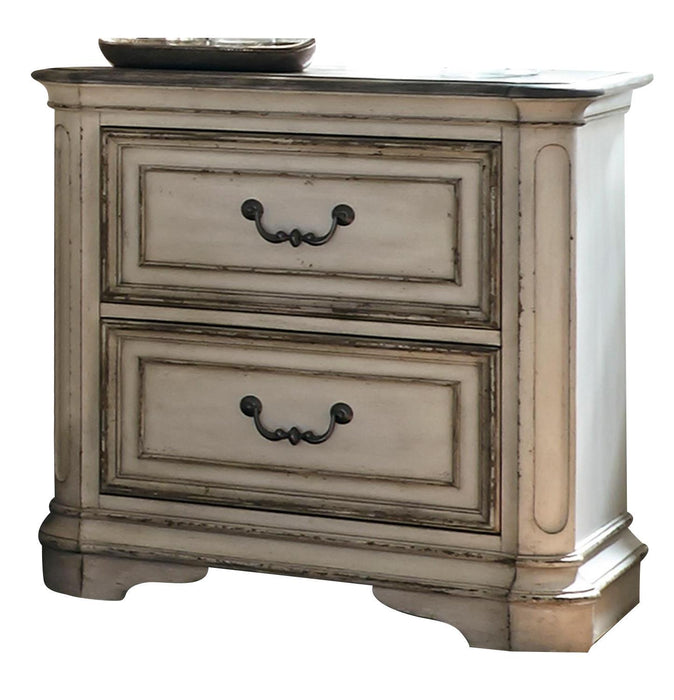 Liberty Magnolia Manor Two Drawer Nightstand in Antique White - Furniture Max (Falls Church,VA) *