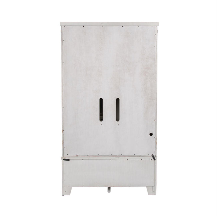 Liberty Modern Farmhouse Armoire in White - Furniture Max (Falls Church,VA) *