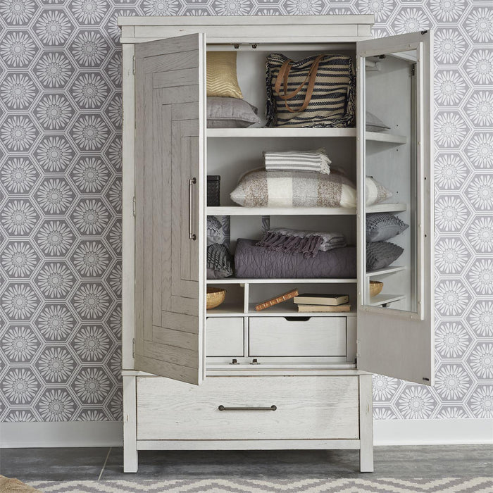 Liberty Modern Farmhouse Armoire in White - Furniture Max (Falls Church,VA) *