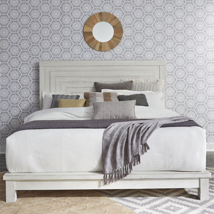 Liberty Modern Farmhouse Queen Platform Bed in White - Furniture Max (Falls Church,VA) *