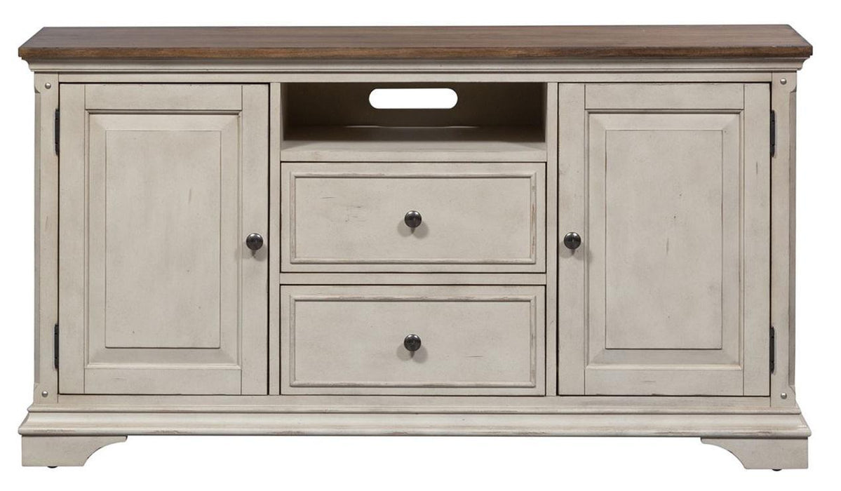 Liberty Morgan Creek 56" Entertainment Center with Piers in Antique White - Furniture Max (Falls Church,VA) *