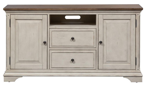 Liberty Morgan Creek 56" Entertainment Center with Piers in Antique White - Furniture Max (Falls Church,VA) *
