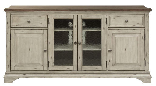 Liberty Morgan Creek 68" Entertainment TV Stand with Hutch in Antique White - Furniture Max (Falls Church,VA) *