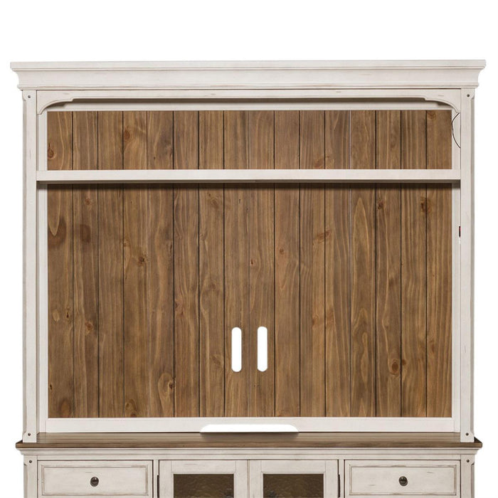 Liberty Morgan Creek 66" Entertainment Center with Piers in Antique White - Furniture Max (Falls Church,VA) *