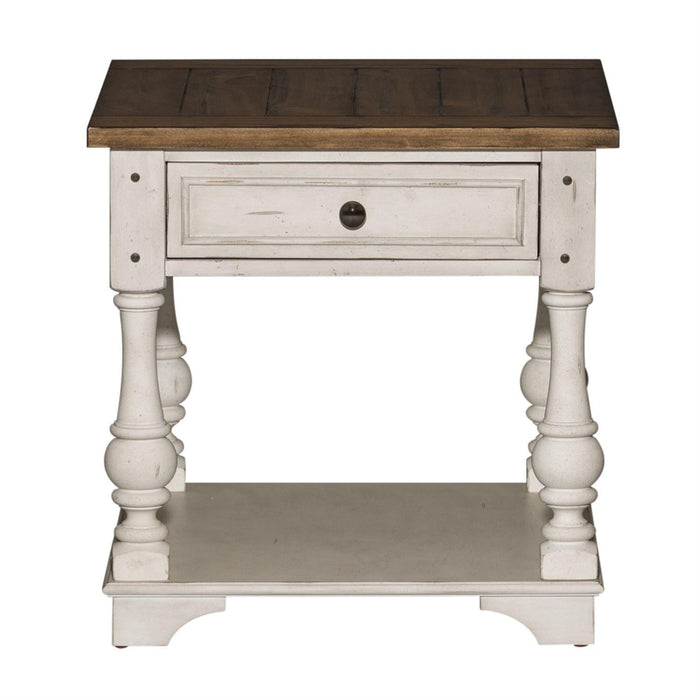 Liberty Morgan Creek End Table in Antique White