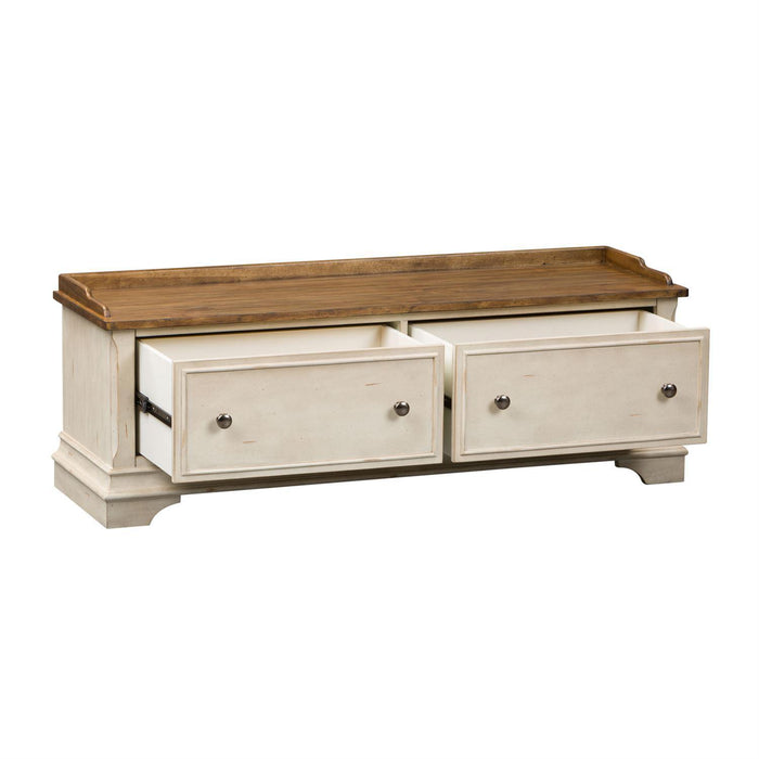 Liberty Morgan Creek Storage Hall Bench in Antique White - Furniture Max (Falls Church,VA) *