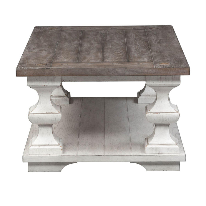 Liberty Sedona Cocktail Table in Heavy Distressed White