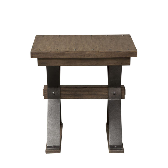 Liberty Sonoma Road End Table in Weathered Beaten Bark - Furniture Max (Falls Church,VA) *