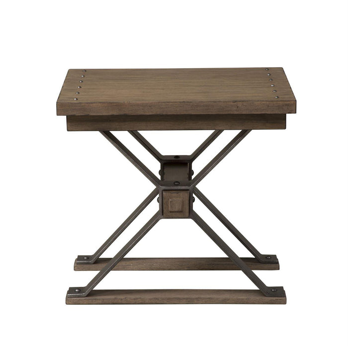 Liberty Sonoma Road End Table in Weathered Beaten Bark