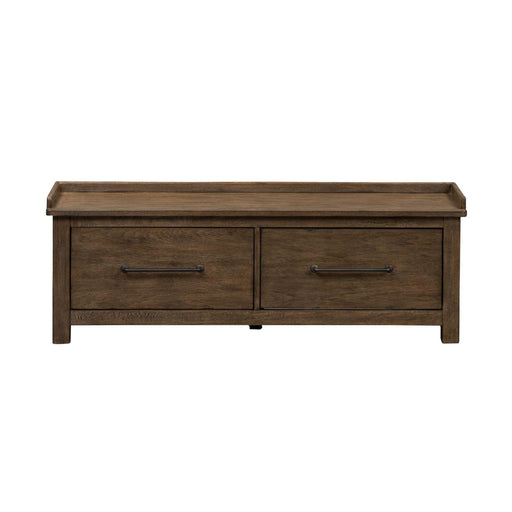 Liberty Sonoma Road Storage Hall Bench in Weathered Beaten Bark - Furniture Max (Falls Church,VA) *