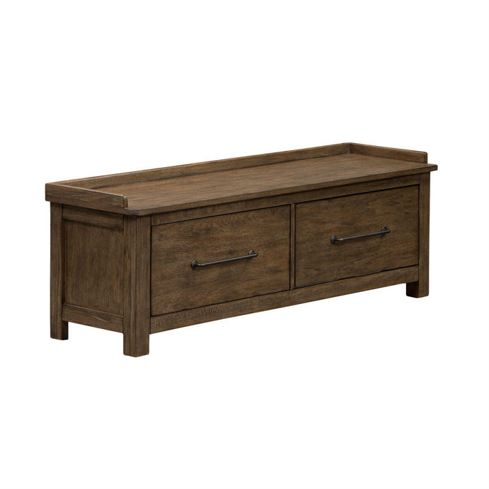 Liberty Sonoma Road Storage Hall Bench in Weathered Beaten Bark - Furniture Max (Falls Church,VA) *