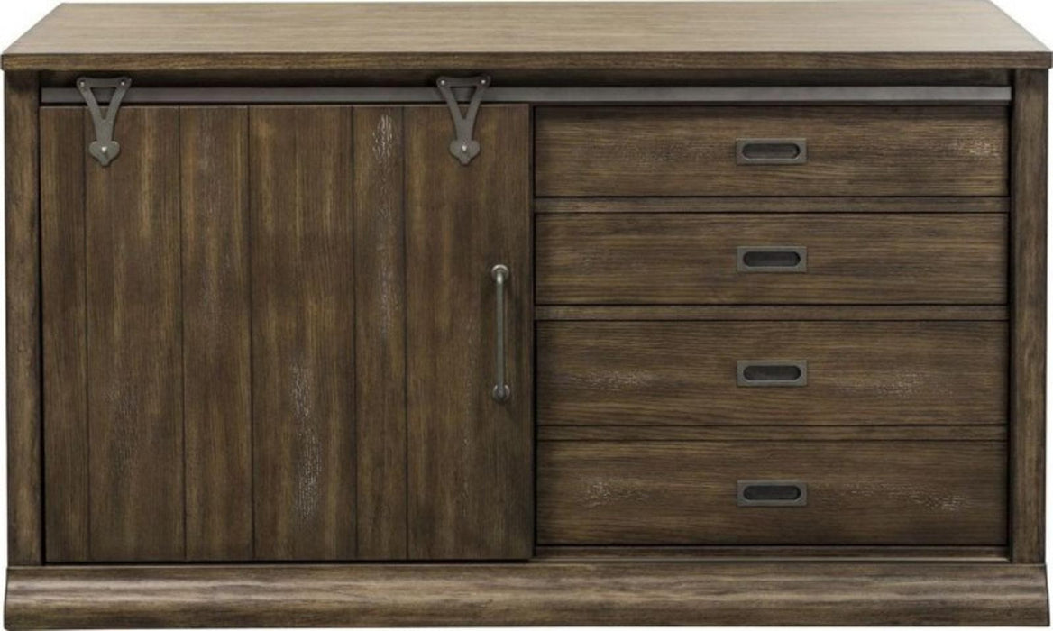 Liberty Stone Brook Computer Credenza in Rustic Saddle