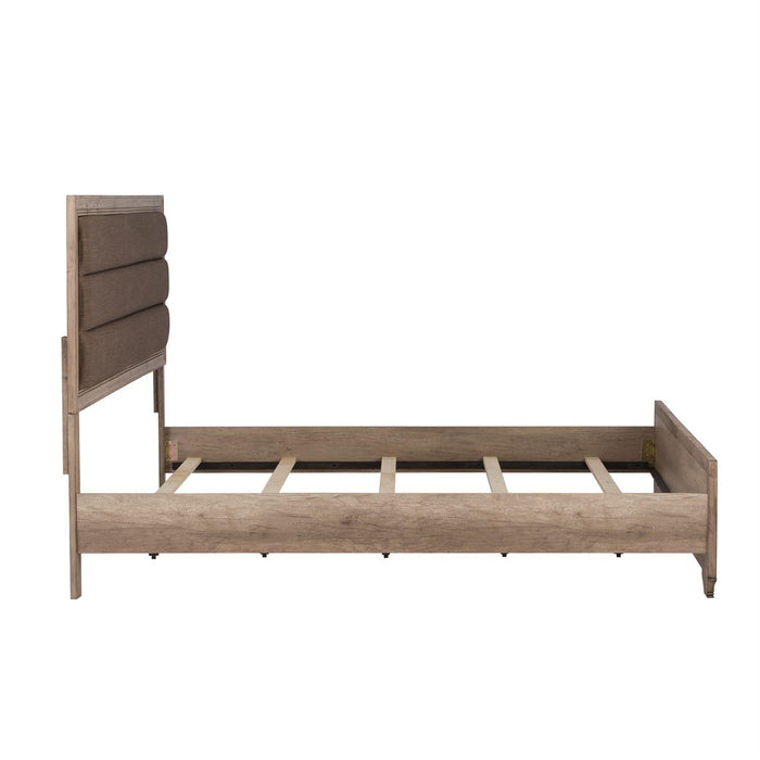 Liberty Sun Valley Queen Upholstered Panel Bed in Sandstone 439-BR-QUB
