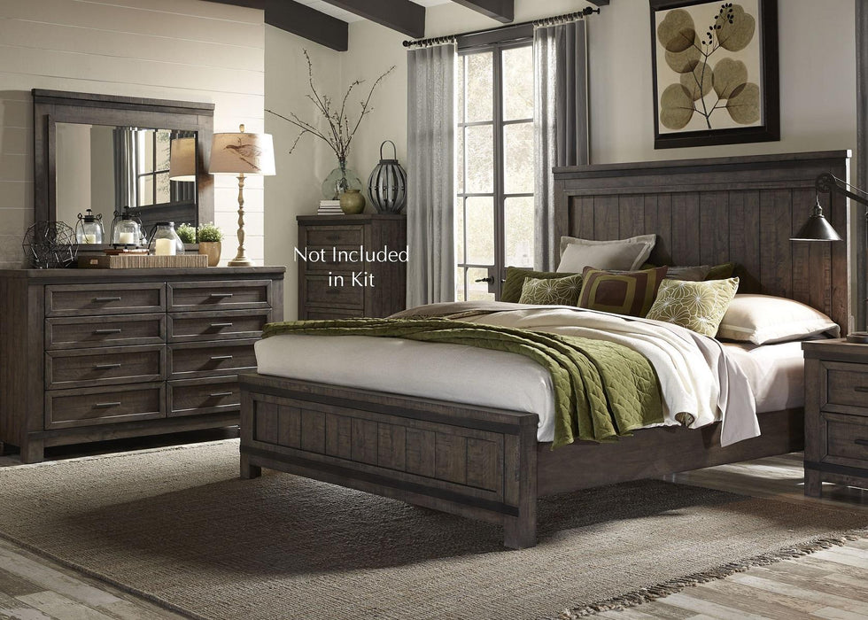 Liberty Thornwood Hills King Panel Bed in Rock Beaten Gray 759-BR-KPB