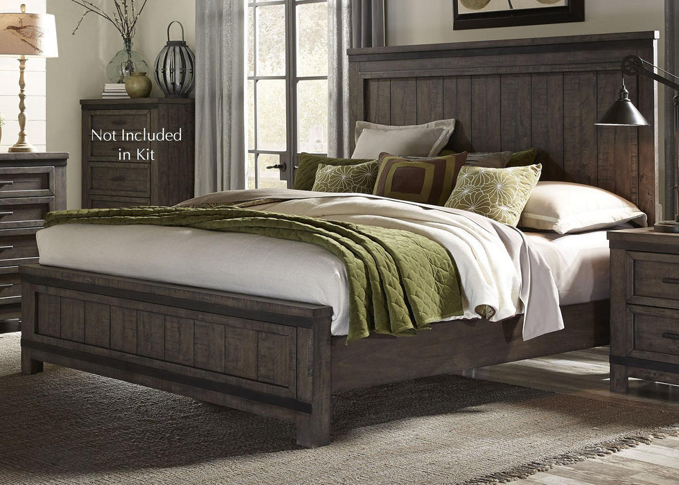 Liberty Thornwood Hills Queen Panel Bed in Rock Beaten Gray 759-BR-QPB