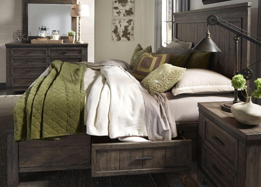 Liberty Thornwood Hills Queen Two Sided Storage Bed in Rock Beaten Gray - Furniture Max (Falls Church,VA) *