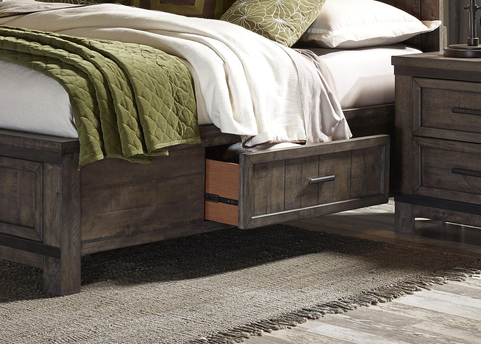 Liberty Thornwood Hills Queen Two Sided Storage Bed in Rock Beaten Gray