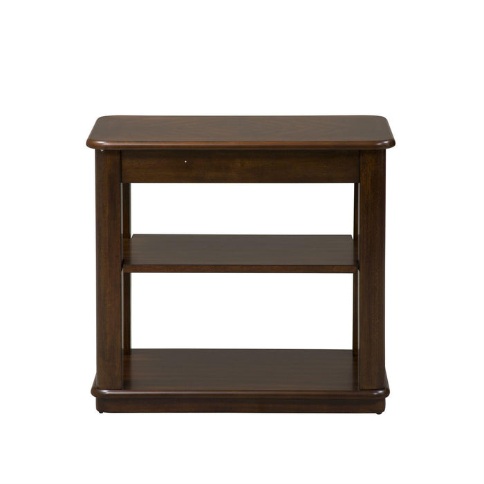 Liberty Wallace Chair Side Table in Dark Toffee