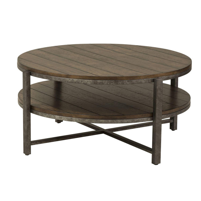 Liberty Breckinridge Round Cocktail Table in Mahogany