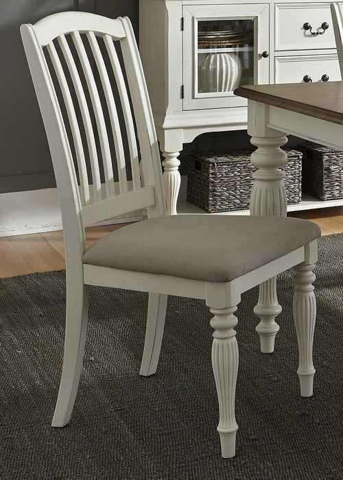 Liberty Furniture Cumberland Creek Slat Back Side Chair in Nutmeg/White (Set of 2) - Furniture Max (Falls Church,VA) *