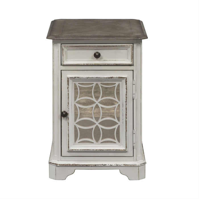 Liberty Magnolia Manor Chair Side Table in Antique White