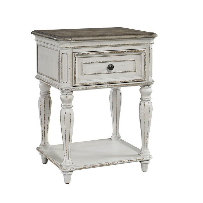 Liberty Magnolia Manor Leg Nightstand in Antique White - Furniture Max (Falls Church,VA) *