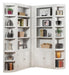 Parker House 5-Piece Boca Corner Bookcase Wall in Cottage White - Furniture Max (Falls Church,VA) *