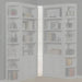 Parker House 5-Piece Boca Corner Bookcase Wall in Cottage White - Furniture Max (Falls Church,VA) *
