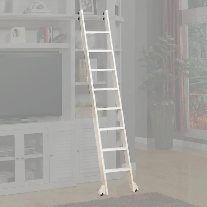 Parker House Boca 6-Piece Inset Bookcase Wall with Ladder in Cottage White