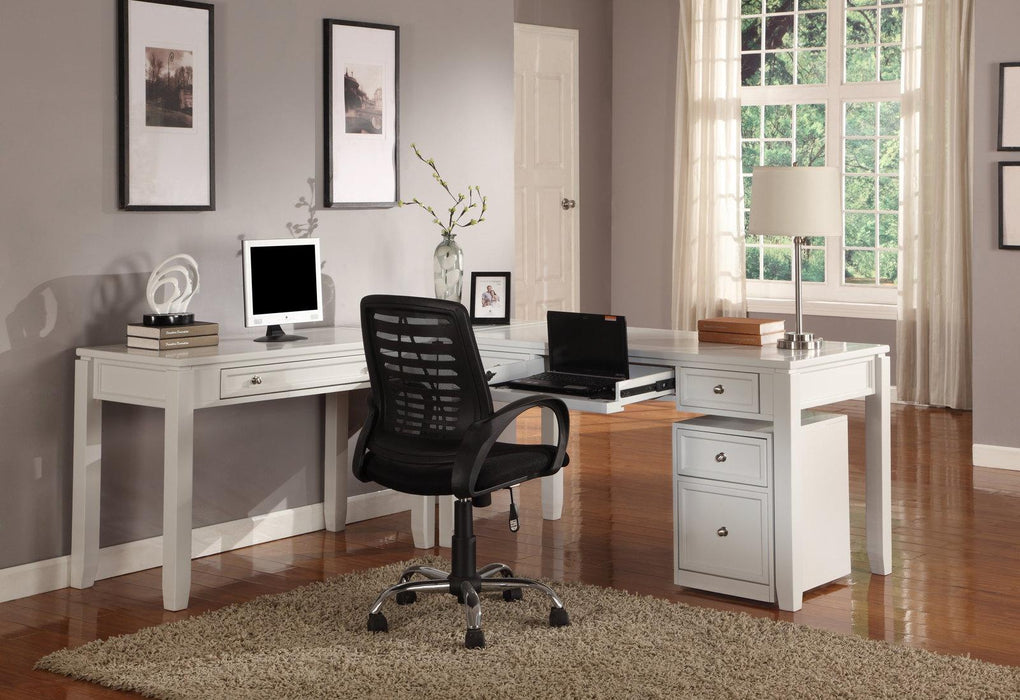 Parker House Boca 4-Piece L-Shaped Modular Office Desk in Cottage White - Furniture Max (Falls Church,VA) *