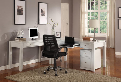 Parker House Boca 4-Piece L-Shaped Modular Office Desk in Cottage White - Furniture Max (Falls Church,VA) *
