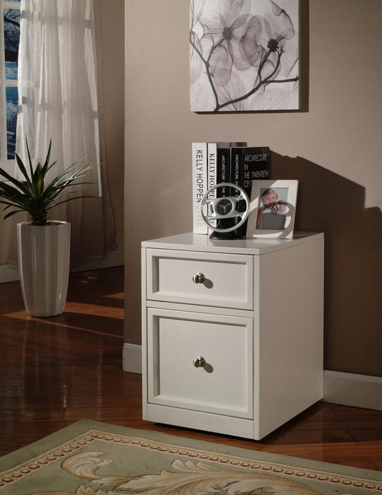 Parker House Boca 6-Piece U-Shaped  Modular Credenza Office in Cottage White