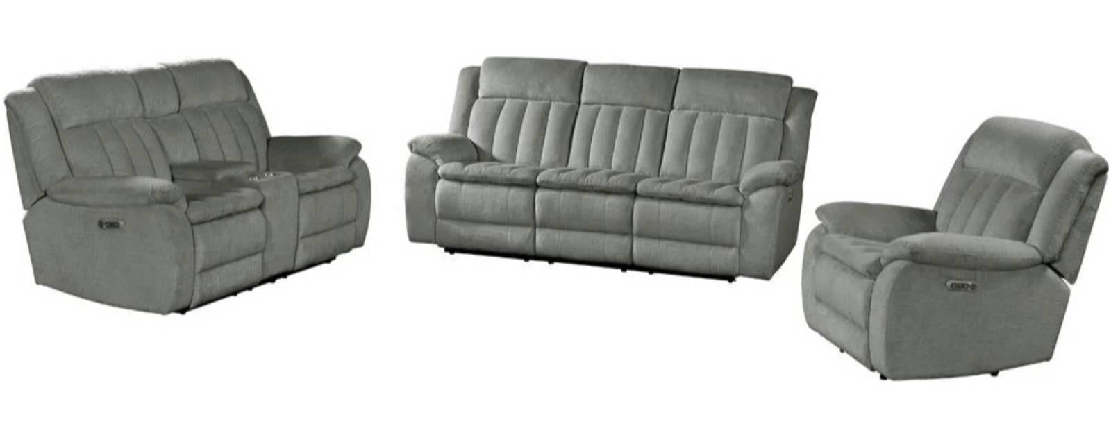 Parker House Furniture Cuddler Power Console Loveseat in Laurel Dove - Furniture Max (Falls Church,VA) *